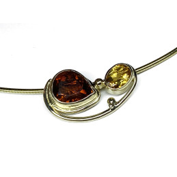 CITRINES 18 ct GOLD NECKLACE